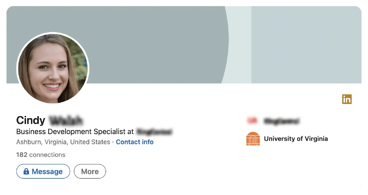 Realistic LinkedIn avatar profile
