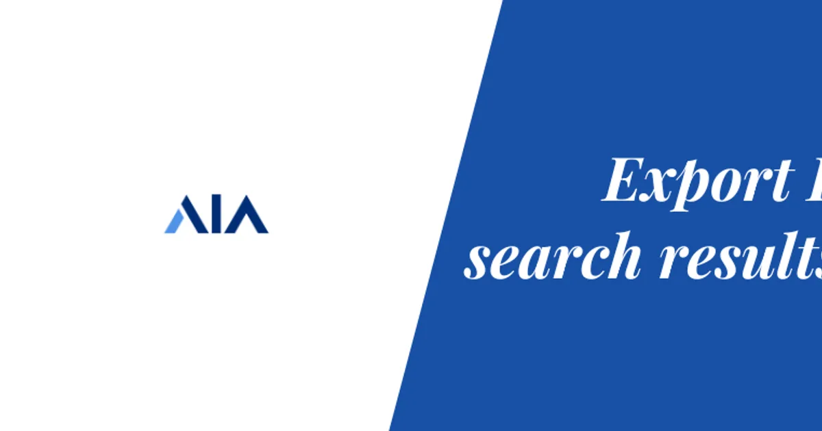 Export LinkedIn search results to Excel